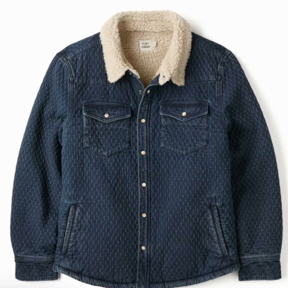 Flint & Tinder Sherpa Lined Jacket/Shirt NWT